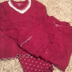 Gorgeous maroon PJ/Jacket set from Carole Hochman